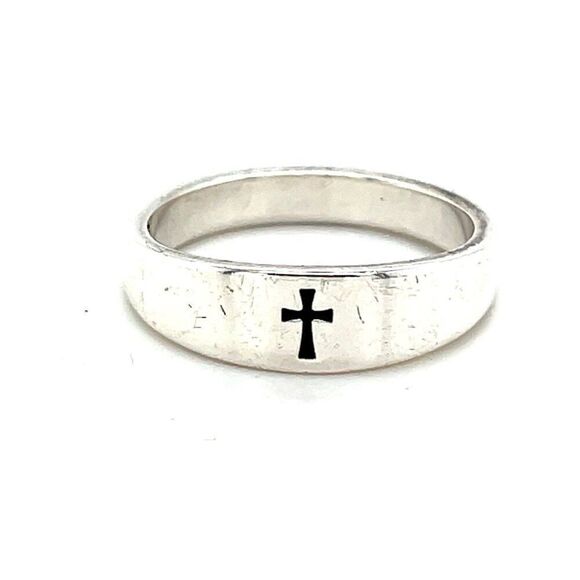James Avery Crosslet Thin Band Ring - Picture 1 of 5